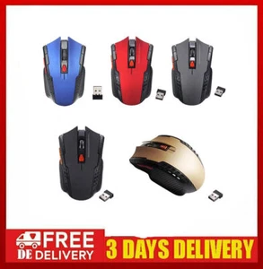 Mini PC Maus Kabellos USB Wireless Mouse Gaming Computer Notebook Laptop Funk DE - Bild 1 von 16