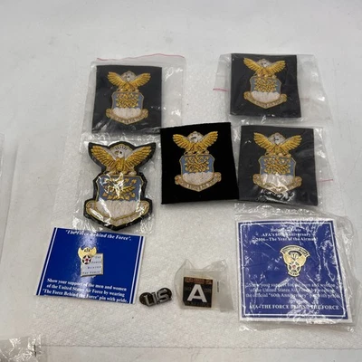 Lot of Vintage Army Air Force Bullion Patches and Pins - Image 1 of 4