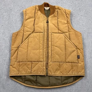 VTG Walls Blizzard-Pruf Quilt Lined Vest Men's Large Canvas Workwear USA Made - Picture 1 of 13