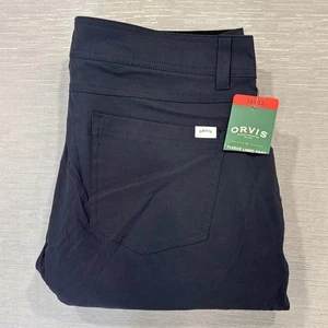 Orvis Tech Pants Mens 34 x 32 Black Fleece Lined Water Repellent Insulated - Bild 1 von 16
