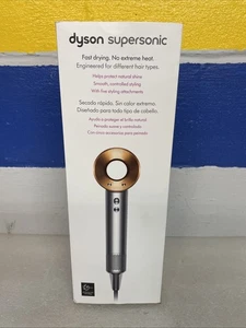 Dyson Supersonic Hair Dryer Set Nickel/Copper W/ Attachments Clean Works Perfect - Picture 1 of 14