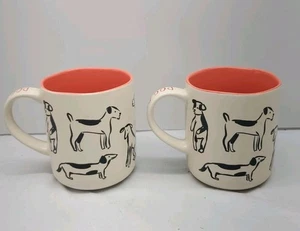 Pair Of Opalhouse Stoneware Dog Person Mugs 16oz - Picture 1 of 8