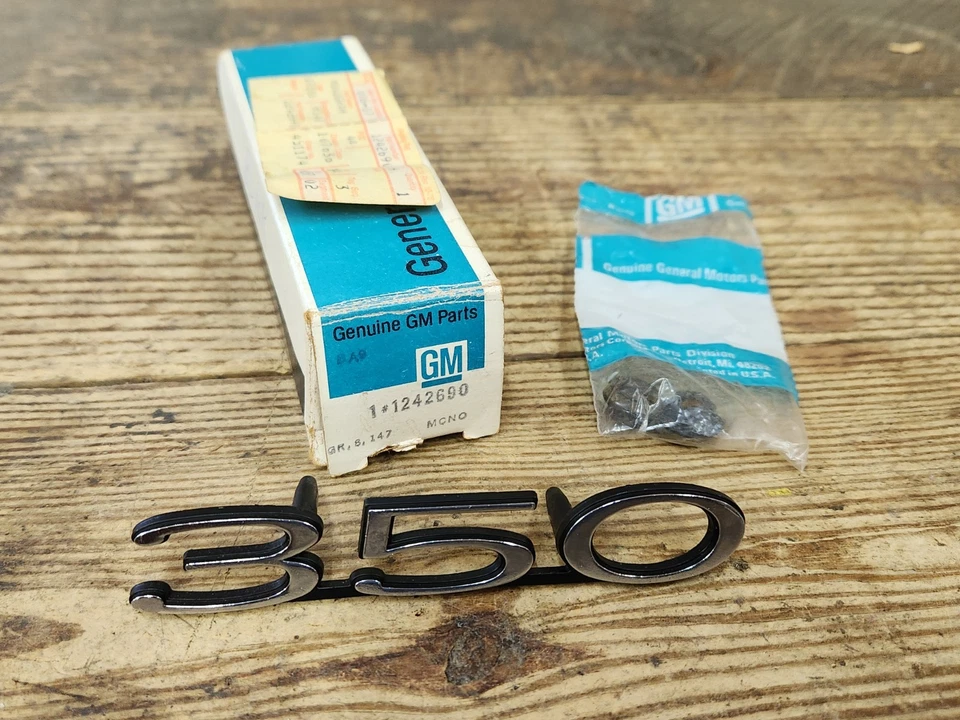 NOS OEM GM 1973 1974 Buick Apollo 350 Fender Emblem Badge Logo 1242690 NEW - Image 1 of 4