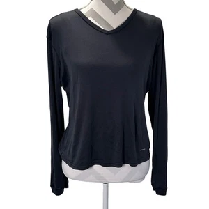 Patagonia Capilene Womens L Long Sleeve V Neck Gray Polyester Base Layer Top - Picture 1 of 9