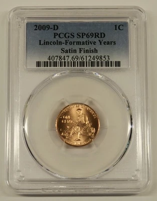 2009 D Lincoln Formative Years Cent PCGS SP69RD Satin Finish - Image 1 of 4
