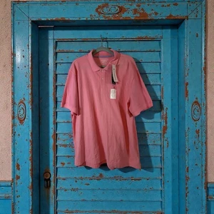Saddlebred Men’s Perfect Polo Shirt Pink Short Sleeve Golf Casual XL NEW - Picture 1 of 7