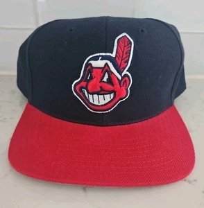 Vintage Genuine MLB Cleveland INDIANS Baseball Hat Wool Drew Pearson 7 3/8 - Picture 1 of 5