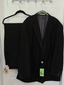 NUEVO Salvatore Exte Para Hombres 2 Piezas Traje Negro Blazer Chaqueta Deportiva Abrigo con Pantalones - Imagen 1 de 24
