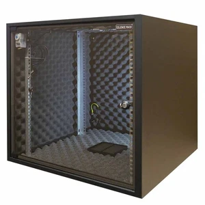 Schallgedämmt Netzwerkschrank 19" Serverschrank 15 HE BxT 600x600 mm + 1 Lüfter - Bild 1 von 17