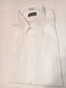 NIP Vintage 16-35 LG WHITE SHIRT GITMAN BROS Men Button Up Oxford COLLAR STAYS - Picture 1 of 22