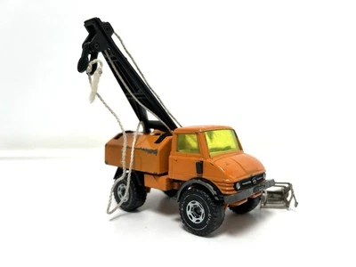 Siku Mercedes Unimog Pipe Layer Utility Truck Diecast Toy Orange Vintage 1990s - Image 1 of 4