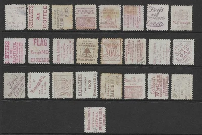 New Zealand QV Range Of Values Under Printed Advert Stamp Issues (2 Scans) — 第 1/2 张图片