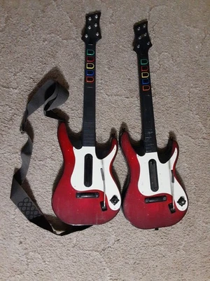 Guitar Hero Rojo Starburst Inalámbrico Lote De 2 Xbox PlayStation SIN PROBAR SIN Dongles Foto 1 de 4