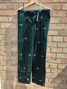 Ralph Lauren Andover Green trousers Corduroy DOG 100% Cotton Tumble Dryable - Picture 1 of 6