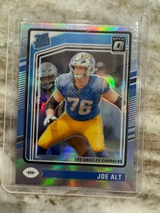 Joe Alt 2024 Donruss Optic Silver Holo Prizms Rated Rookie #254 Chargers - Foto 1 di 3
