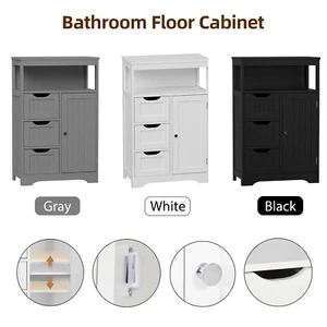 Bathroom Floor Cabinet Storage Cabinet Adjustable Shelves for Bathroom 3 Colors - Picture 1 of 37