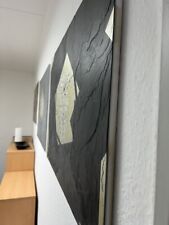 Kunstwerk Wandbild auf Natur Schiefer Furnier Designer Bild Unikat in 80 x 60 cm