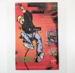 Jonny Quest 1996 video game promo ad laminated CD-ROM Virgin collectible - Picture 1 of 6