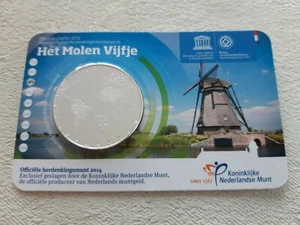 5 € Niederlande 2014 in Coincard mit Zertifikat -unz- Windmühle Het Molen Vijfje - Bild 1 von 4