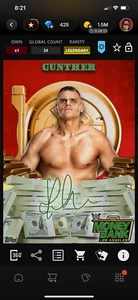 DIGITAL Topps WWE Slam Money In The Bank 25 Gunther LE Red Signature 75cc - Bild 1 von 2