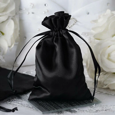 120 pcs 4" x 6" SATIN FAVOR Drawstring BAGS - Gift Pouches Packaging Cheap - Image 1 of 2