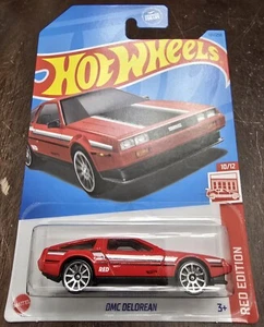 Hot Wheels 2023 DMC DeLorean Red HW Red Edition #10/12 *NEW* - Picture 1 of 2
