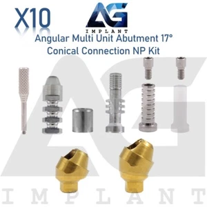 10 Angular Multi Unit Abut ment 17° Conical Connection NP 2.25 Full Kit Dental - Picture 1 of 3