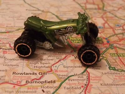 HotWheels Quad Rod Quadbike - Metallic Green - approx 1:64 Die-cast Car  - Image 1 of 2