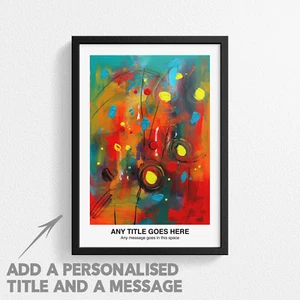 Personalised Abstract Art Poster Print, Fine Art, Gallery Poster, Wall Decor - Picture 1 of 13