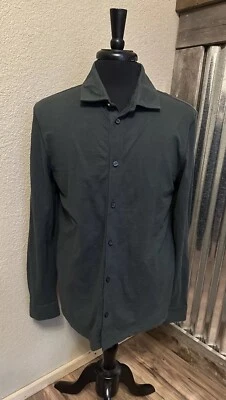 BOSS HUGO BOSS STRETCH Mens XL Regular Fit Button Up Shirt Green Work Casual - Image 1 of 4