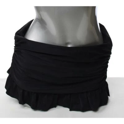 Island Escape Womens 8 Swim Skirted Black Trendy Cover-Up Stretch - Image 1 of 4