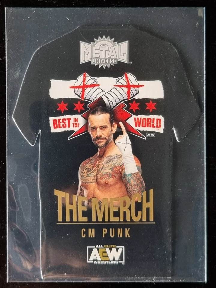 2022 AEW Metal CM Punk The Merch GOLD /25 Trading Card Upper Deck #90612 - Image 1 of 2