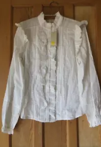 BNWT BODEN Iris Broderie Shirt Top SZ 20, White - Picture 1 of 7