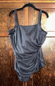 Traje de baño Miracle Suit de una pieza negro Sanibel para mujer talla 24W abdominoplastia con cable - Imagen 1 de 11