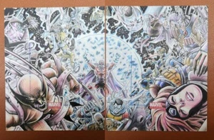 X-Men vs Magneto 2011 Marvel Universe Dual Uncut Sketch Cards Eman Casallos NAME - Picture 1 of 5
