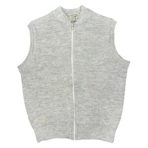Maglione gilet vintage LL Bean High Trek filato lana maglia zip intera made in USA taglia XL - Foto 1 di 5