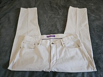 Pantalones de mezclilla Ralph Lauren etiqueta púrpura calce ajustado gris desteñido elástico talla W36×L26 Foto 1 de 4
