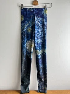 Black Milk Womens Leggings Size Extra Small Starry Night Van Gogh Full Length - Picture 1 of 7