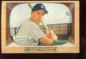 Tarjeta de béisbol Bowman 1955 #60 Hofer Enos Slaughter ALC New York Yankees excelente+ - Imagen 1 de 1