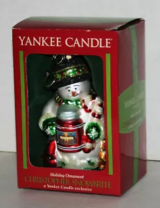 Yankee Candle Company Exclusive Holiday Ornament CHRISTOPHER SNOWBRITE Snowman - Picture 1 of 6