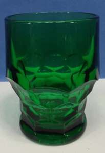 Vintage Viking Emerald Green Georgian Tumbler Glass Honeycomb 4.25” - Picture 1 of 6