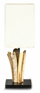 Tischlampe Höhe 41cm Treibholz Tischleuchte Holz Lampe Teakholz Deko Tischdeko - Bild 1 von 6
