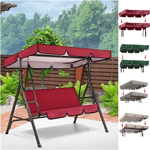 77"x43" Patio Outdoor Swing Canopy Replacement Waterproof Porch 3 Seat Top Cover - Picture 1 of 40