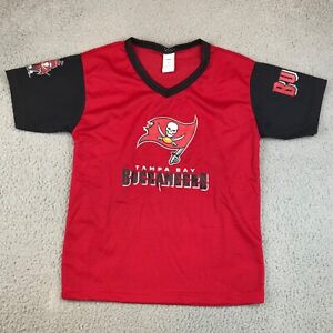 Tampa Bay Buccaneers Jersey Youth Medium Red Short Sleeve V-Neck Franklin Bucs