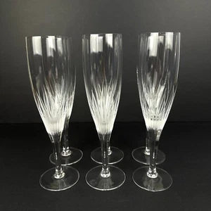 Savanna Bohemia Belfor Champagne Flutes 8 5/8", Set of 6 - Picture 1 of 3
