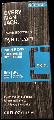 Every Man Jack Face Eye Cream Revive Rapid Recovery Dark Circles  0.5 Oz - 15ML Foto 1 de 2