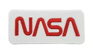 Weißer Nasa Patch zum Aufbügeln | Astronaut Weltall Planeten Flicken, Aufnäher - Bild 1 von 5
