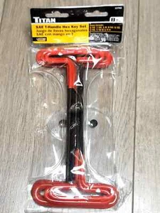 Titan 8pc SAE T-Handle Hex Key Set w/ Comfort Grip Handles 3/32" to 1/4" #12768 - Picture 1 of 1