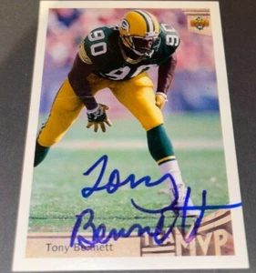 Tony Bennett 1992 Upper Deck Green Bay Packers Signed Autographed Card - Picture 1 of 1