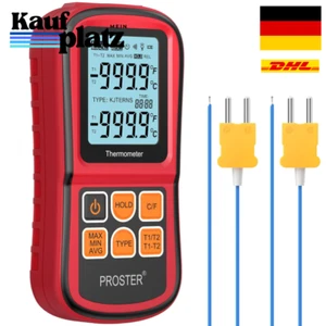 Digitales Thermometer 2 Kanal K Typ Thermoelement Sensor LCD Anzeige Thermome... - Bild 1 von 8